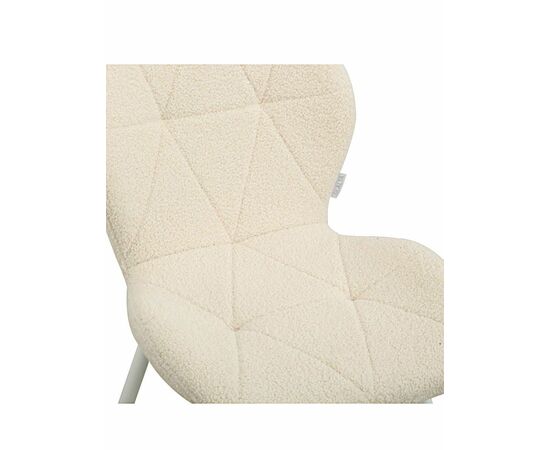 Стул BATT букле бежевый, каркас белый, изображение 2 | Интернет магазин мебели и декора LifeDekor