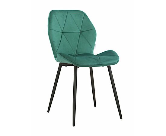 Стул BATT велюр изумруд, каркас черный | Интернет магазин мебели и декора LifeDekor
