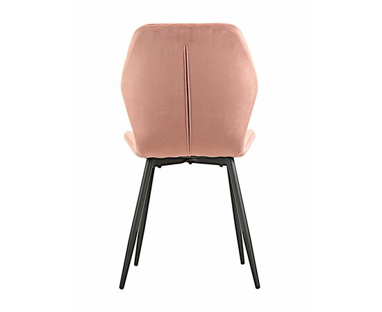 Стул ABEL велюр пыльно-розовый, каркас черный, изображение 7 | Интернет магазин мебели и декора LifeDekor