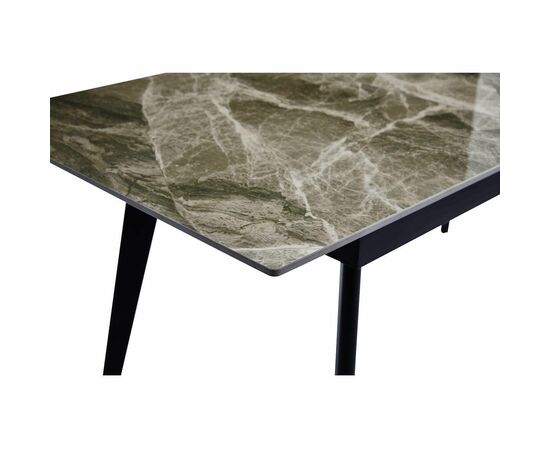 Стол керамический SEVILLE Italy grey 140-180*80*76, каркас черный, изображение 4 | Интернет магазин мебели и декора LifeDekor