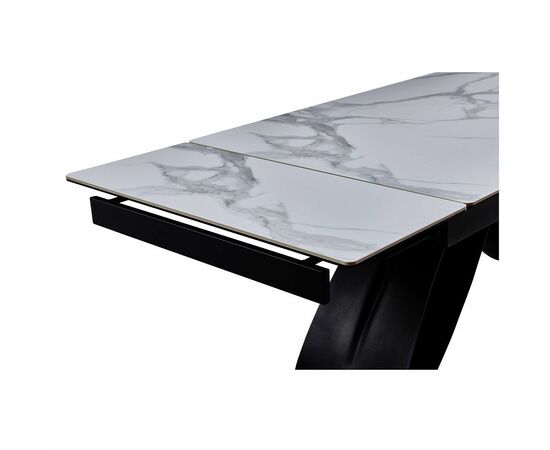 Стол керамический KENIA Bentley whie 160-240/90*76, каркас черный, изображение 9 | Интернет магазин мебели и декора LifeDekor