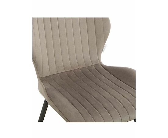 Стул MOLLY велюр антрацит, каркас черный, изображение 2 | Интернет магазин мебели и декора LifeDekor