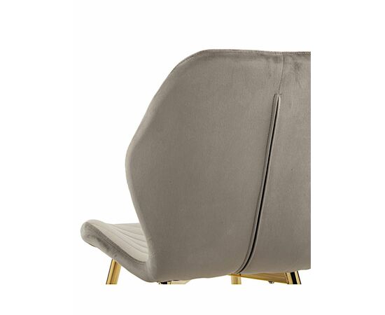 Стул ABEL велюр серый, каркас золото, изображение 6 | Интернет магазин мебели и декора LifeDekor