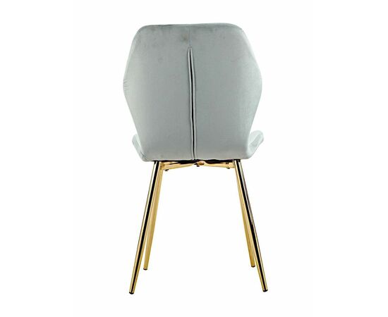 Стул SALLY велюр пыльно-голубой, каркас золото, изображение 7 | Интернет магазин мебели и декора LifeDekor