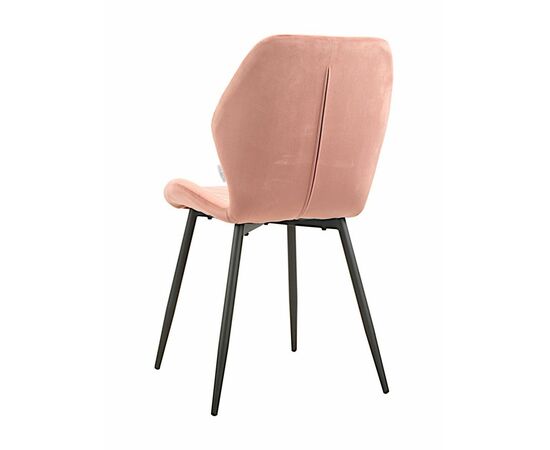 Стул ABEL велюр пыльно-розовый, каркас черный, изображение 5 | Интернет магазин мебели и декора LifeDekor