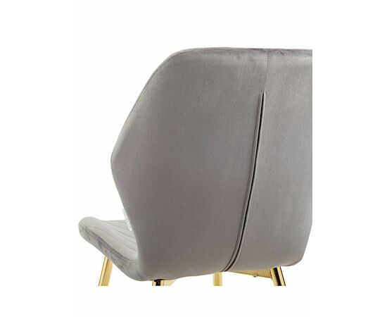 Стул ABEL велюр темно-серый, каркас золото, изображение 6 | Интернет магазин мебели и декора LifeDekor
