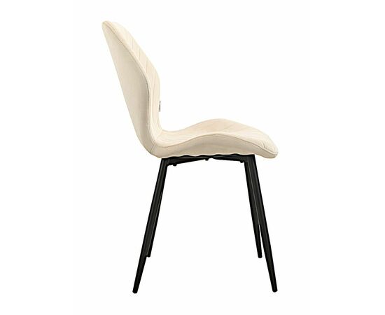 Стул ABEL велюр бежевый, каркас черный, изображение 4 | Интернет магазин мебели и декора LifeDekor