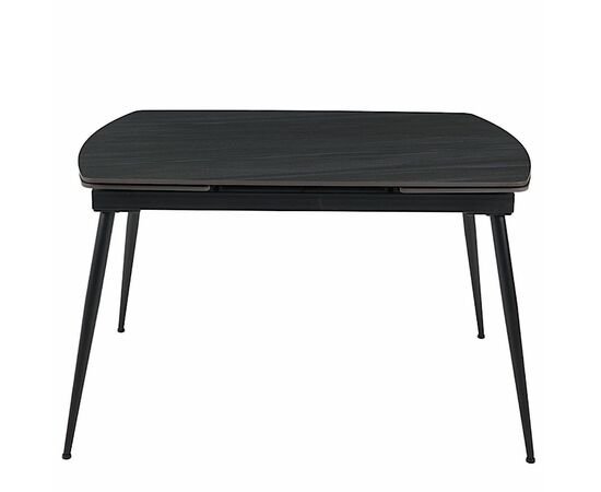 Стол керамический TEXAS  ANTRACITE MATT 120, каркас черный, изображение 3 | Интернет магазин мебели и декора LifeDekor