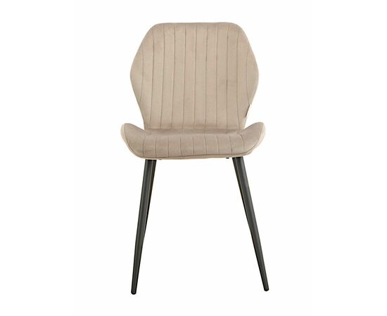 Стул MOLLY велюр шоколад, каркас черный, изображение 3 | Интернет магазин мебели и декора LifeDekor