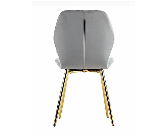 Стул MOLLY велюр серо-голубой, каркас золото, изображение 7 | Интернет магазин мебели и декора LifeDekor