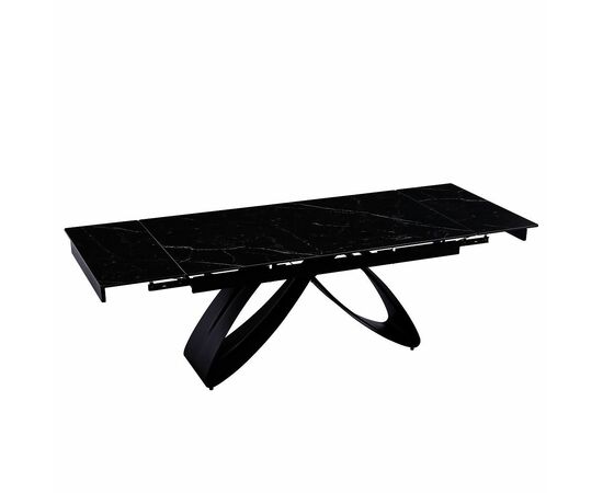 Стол керамический KENIA Shashi black 160-240/90*76, каркас черный, изображение 6 | Интернет магазин мебели и декора LifeDekor