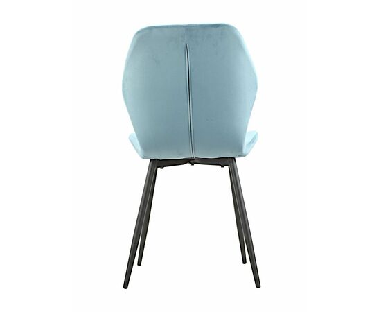 Стул ABEL велюр океан, каркас черный, изображение 7 | Интернет магазин мебели и декора LifeDekor