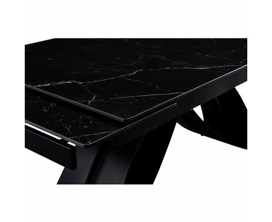 Стол керамический KENIA Shashi black 160-240/90*76, каркас черный, изображение 9 | Интернет магазин мебели и декора LifeDekor