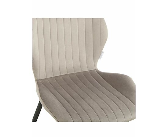 Стул MOLLY велюр серый, каркас черный, изображение 2 | Интернет магазин мебели и декора LifeDekor