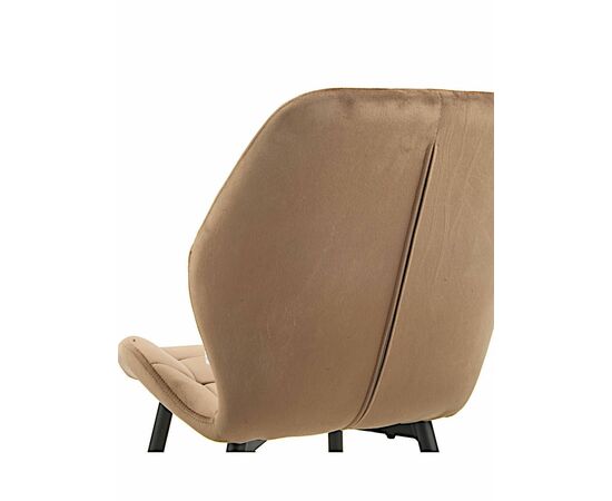 Стул LOLA велюр капучино, каркас черный, изображение 6 | Интернет магазин мебели и декора LifeDekor