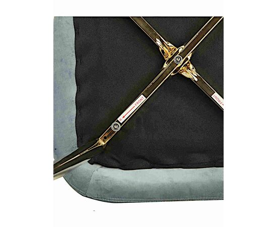 Стул SALLY велюр пыльно-голубой, каркас золото, изображение 8 | Интернет магазин мебели и декора LifeDekor