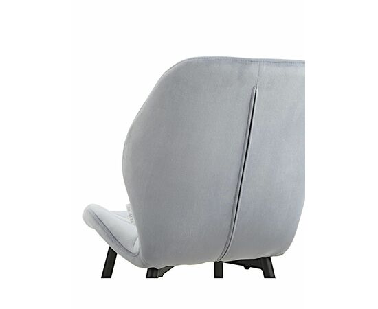 Стул BATT велюр серо-голубой, каркас черный, изображение 7 | Интернет магазин мебели и декора LifeDekor