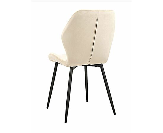 Стул ABEL велюр бежевый, каркас черный, изображение 5 | Интернет магазин мебели и декора LifeDekor