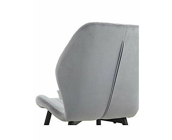 Стул MOLLY велюр серо-голубой, каркас черный, изображение 6 | Интернет магазин мебели и декора LifeDekor