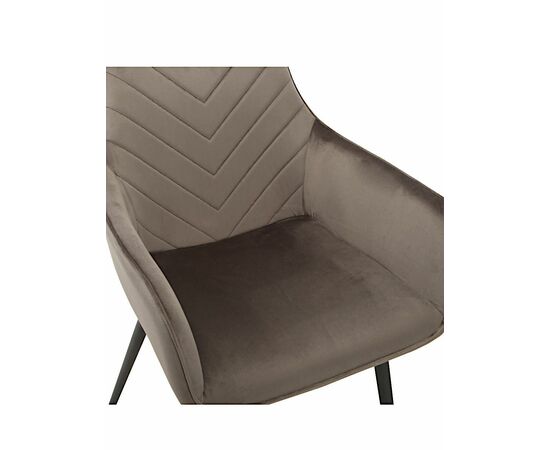 Стул BEATRICE велюр антрацит, каркас черный, изображение 2 | Интернет магазин мебели и декора LifeDekor