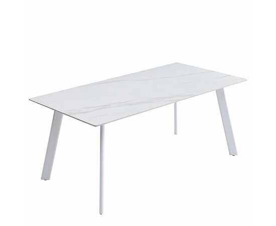 Стол керамический MISTRAL Lisa white 180*90*75, каркас белый | Интернет магазин мебели и декора LifeDekor