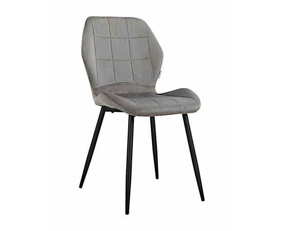 Стул SALLY велюр темно-серый, каркас черный | Интернет магазин мебели и декора LifeDekor