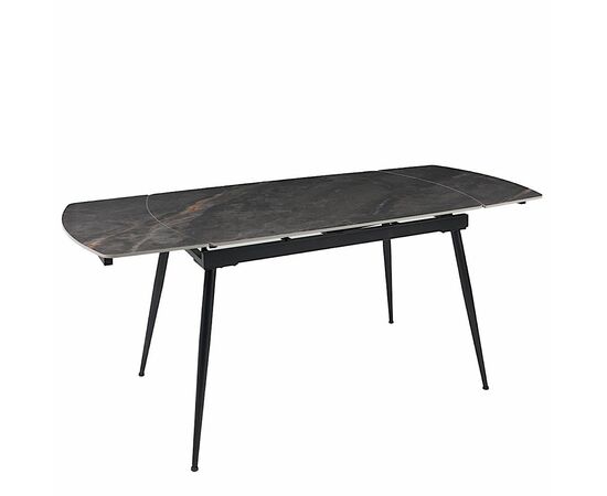 Стол керамический TEXAS  LABRADOR GLOSS 120, каркас черный | Интернет магазин мебели и декора LifeDekor