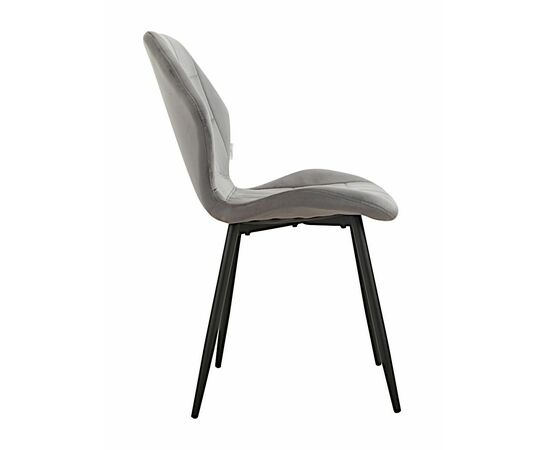 Стул SALLY велюр темно-серый, каркас черный, изображение 4 | Интернет магазин мебели и декора LifeDekor