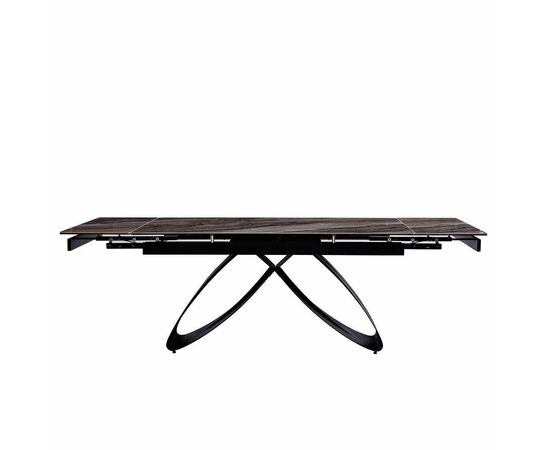 Стол керамический KENIA Porsche grey 160-240/90*76, каркас черный, изображение 4 | Интернет магазин мебели и декора LifeDekor