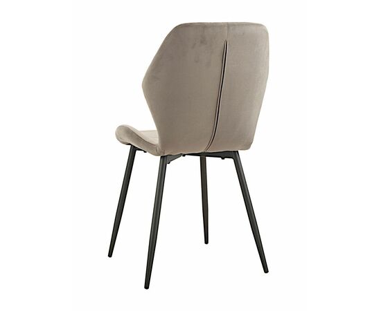 Стул SALLY велюр антрацит, каркас черный, изображение 6 | Интернет магазин мебели и декора LifeDekor