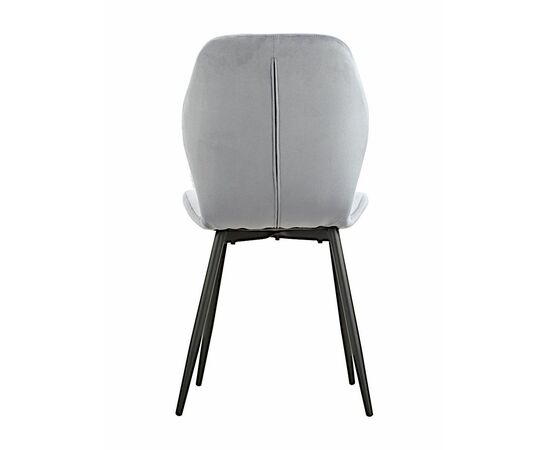 Стул BATT велюр серо-голубой, каркас черный, изображение 6 | Интернет магазин мебели и декора LifeDekor