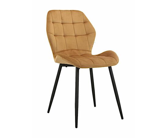 Стул LOLA велюр кэмел, каркас черный | Интернет магазин мебели и декора LifeDekor