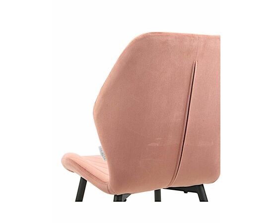 Стул ABEL велюр пыльно-розовый, каркас черный, изображение 6 | Интернет магазин мебели и декора LifeDekor