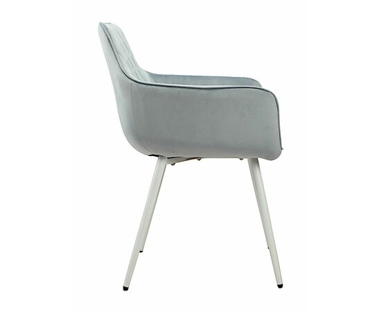 Стул CATALINA велюр пыльно-голубой, каркас белый, изображение 4 | Интернет магазин мебели и декора LifeDekor