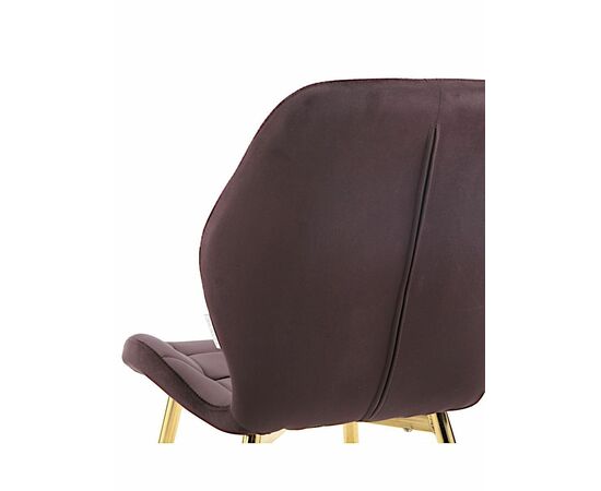 Стул LOLA велюр баклажан, каркас золото, изображение 6 | Интернет магазин мебели и декора LifeDekor