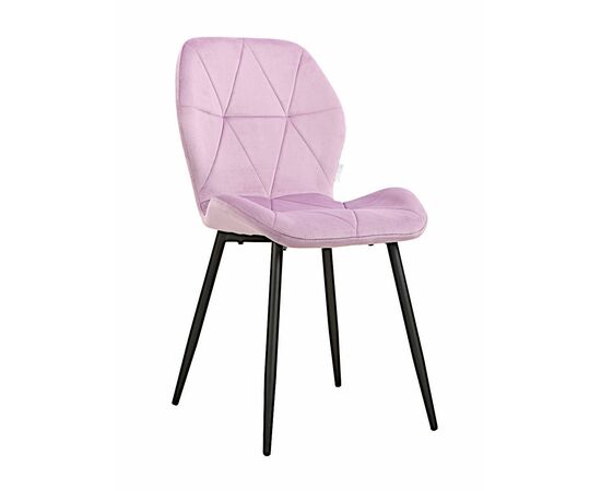 Стул BATT велюр сиреневый, каркас черный | Интернет магазин мебели и декора LifeDekor