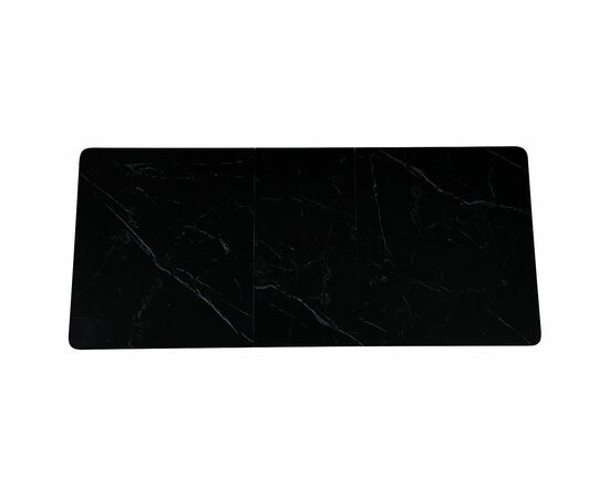 Стол керамический BARCELONA Lauren black gold, 140-180/80*76, каркас коричневый/дерево, изображение 10 | Интернет магазин мебели и декора LifeDekor