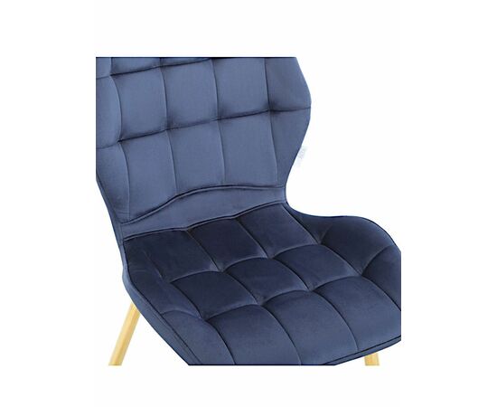 Стул LOLA велюр темно-синий, каркас золото, изображение 2 | Интернет магазин мебели и декора LifeDekor