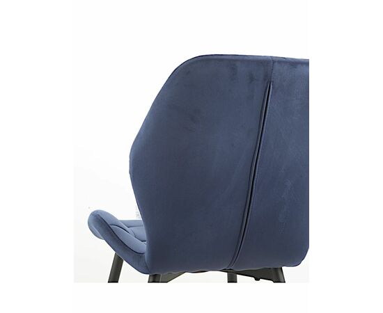 Стул LOLA велюр темно-синий, каркас черный, изображение 6 | Интернет магазин мебели и декора LifeDekor