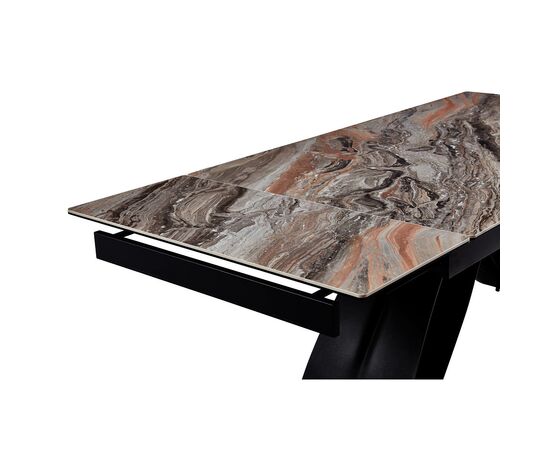 Стол керамический KENIA Porsche grey 160-240/90*76, каркас черный, изображение 8 | Интернет магазин мебели и декора LifeDekor