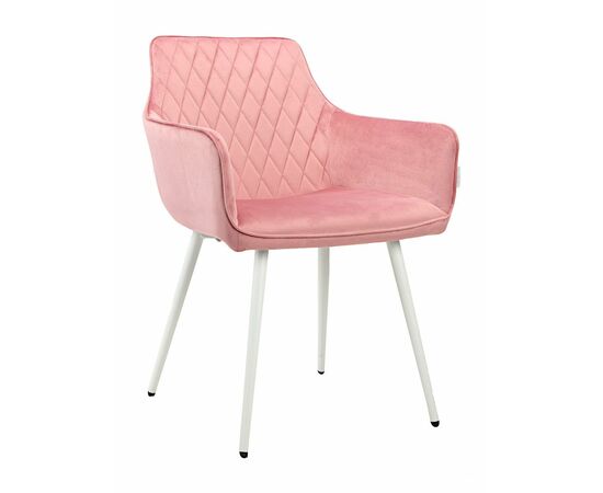 Стул CATALINA велюр розовый, каркас белый | Интернет магазин мебели и декора LifeDekor