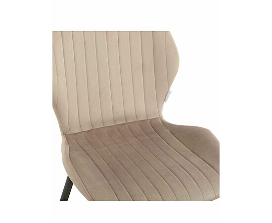 Стул MOLLY велюр шоколад, каркас черный, изображение 2 | Интернет магазин мебели и декора LifeDekor