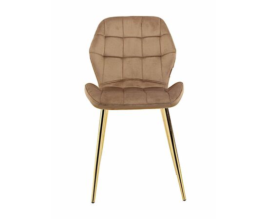 Стул LOLA велюр капучино, каркас золото, изображение 3 | Интернет магазин мебели и декора LifeDekor