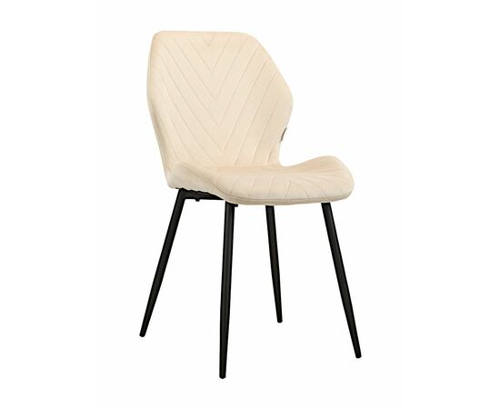 Стул ABEL велюр бежевый, каркас черный | Интернет магазин мебели и декора LifeDekor