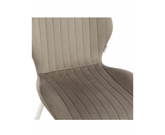 Стул MOLLY велюр антрацит, каркас белый, изображение 2 | Интернет магазин мебели и декора LifeDekor