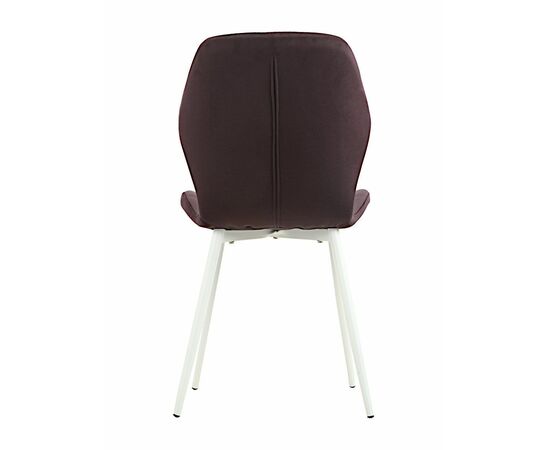 Стул LOLA велюр баклажан, каркас белый, изображение 7 | Интернет магазин мебели и декора LifeDekor