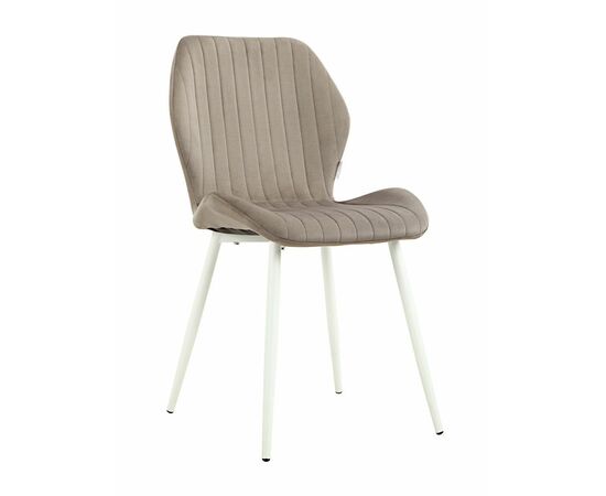 Стул MOLLY велюр антрацит, каркас белый | Интернет магазин мебели и декора LifeDekor