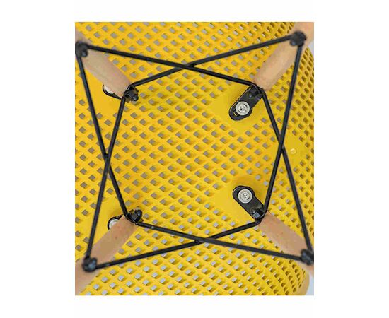 Стул пластиковый Eames DSW GRID желтый, изображение 5 | Интернет магазин мебели и декора LifeDekor