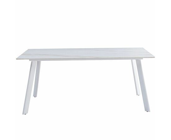 Стол керамический MISTRAL Lisa white 180*90*75, каркас белый, изображение 3 | Интернет магазин мебели и декора LifeDekor