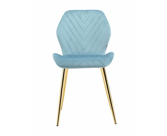 Стул ABEL велюр океан, каркас золото, изображение 6 | Интернет магазин мебели и декора LifeDekor